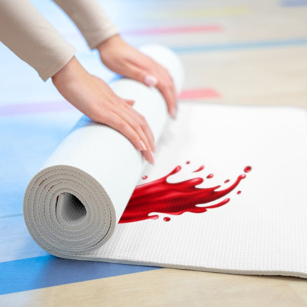 TEAM CHERRiSH Long Splash White Foam Yoga Mat - Cherrish Your Health