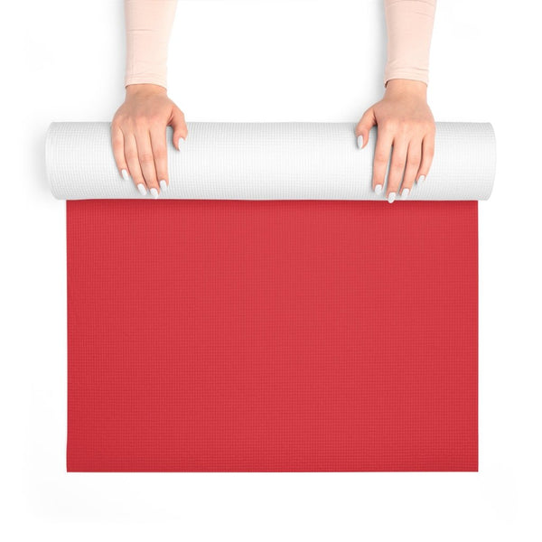 TEAM CHERRISH Red Logo Foam Yoga Mat - Cherrish Your Health