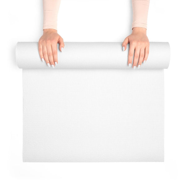TEAM CHERRiSH White Logo Foam Yoga Mat - Cherrish Your Health