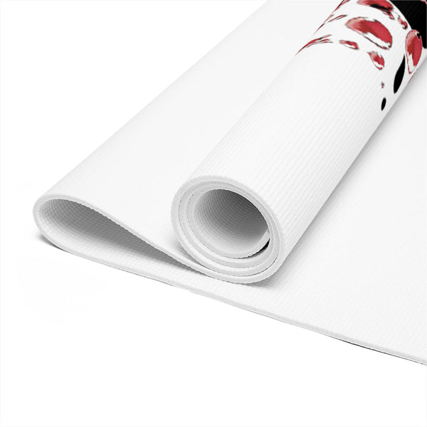 TEAM CHERRiSH White Logo Foam Yoga Mat - Cherrish Your Health